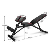 soges Hantelbank Klappbar Trainingsbank Klappbare Deluxe Beinhalterung für Bauchtraining Rückentraining Multifunktions-Hantelbänke für Krafttraining zu Hause, PSBB004-1