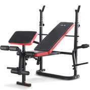ISE Multifunktional Trainingsbank, Hantelbank Verstellbar Klappbar mit Beincurler Haushalt Fitnessgeräter für Kniebeuge, Hantelbank Bankdrücken,Rumpfbeuge,Training Bank Neigen, Beinbeuger für Zuhause