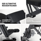HAMMER Bauch Rückentrainer Ab And Back Trainer Bauch-rückentrainer, schwarz,