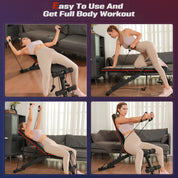 FLYBIRD Multifunktionale Hantelbank, 8-Fach Verstellbare Rückenlehne/3-Fach Verstellbare Fußstütze, 317 kg Belastbarkeit, Klappbare Trainingsbank mit 90° für das Heim-Fitnessstudio