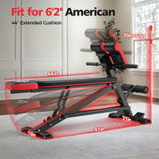 FLYBIRD 4 in 1 Multifunktionale Hantelbank für Ganzkörpertraining, römischer Stuhl, Hantelbank und Sit Up Bank für Hyper Back Extension und Ganzkörpertraining mit Griff