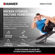 HAMMER Bauch Rückentrainer Ab And Back Trainer Bauch-rückentrainer, schwarz,
